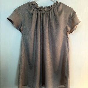 Express Brown Ruched Blouse